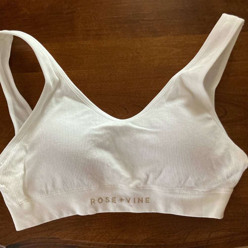 White Casual Bra Rose+Vine